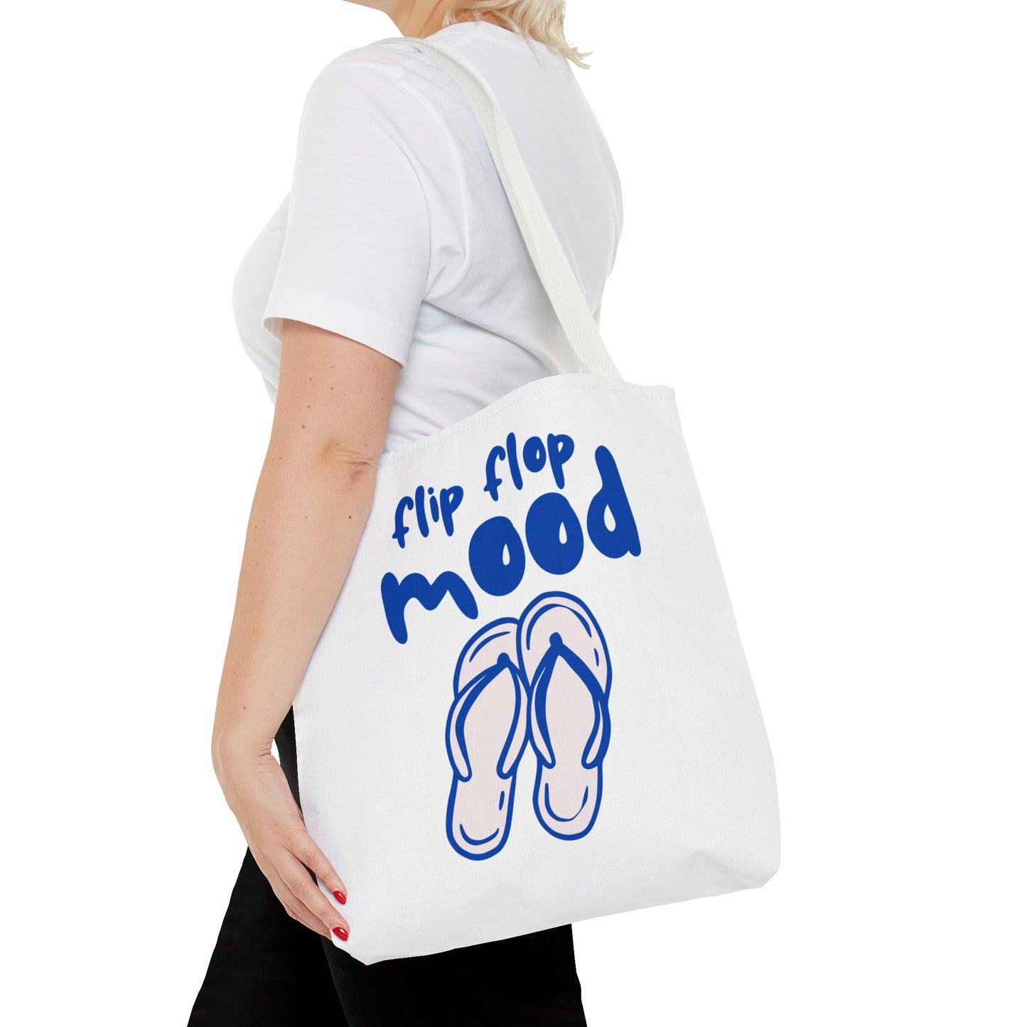 Beach vibes Tote Bag, eco friendly, flip flop mood graphic tote bag