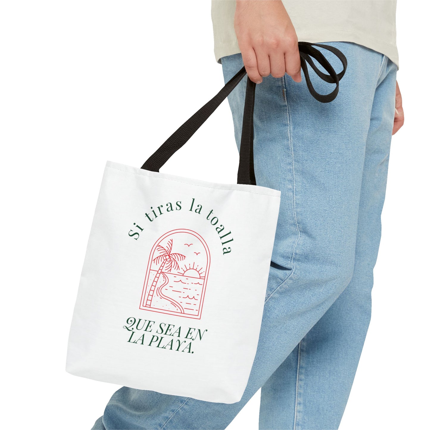 Tote Bag with Beach Vibes, Perfect for Summer Travel, Reusable Shopping Tote, Eco-Friendly Beach Bag