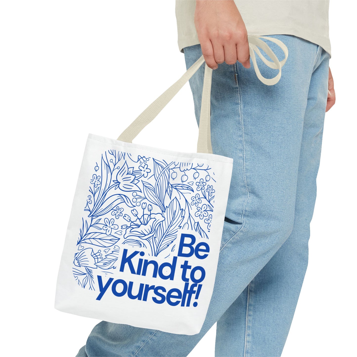 Be Kind to Yourself Tote Bag, Motivational Reusable Bag, Eco-Friendly Shopping Tote