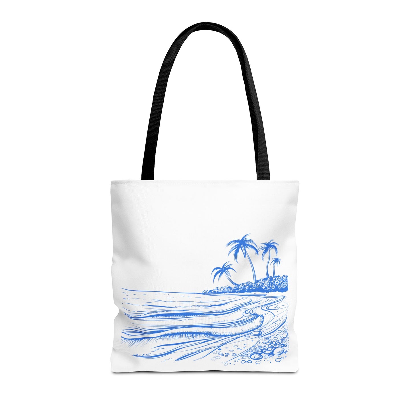 Tropical Beach Tote Bag, Stylish Summer Carryall Accessory, Vacation Bag, Beach Day Essentials