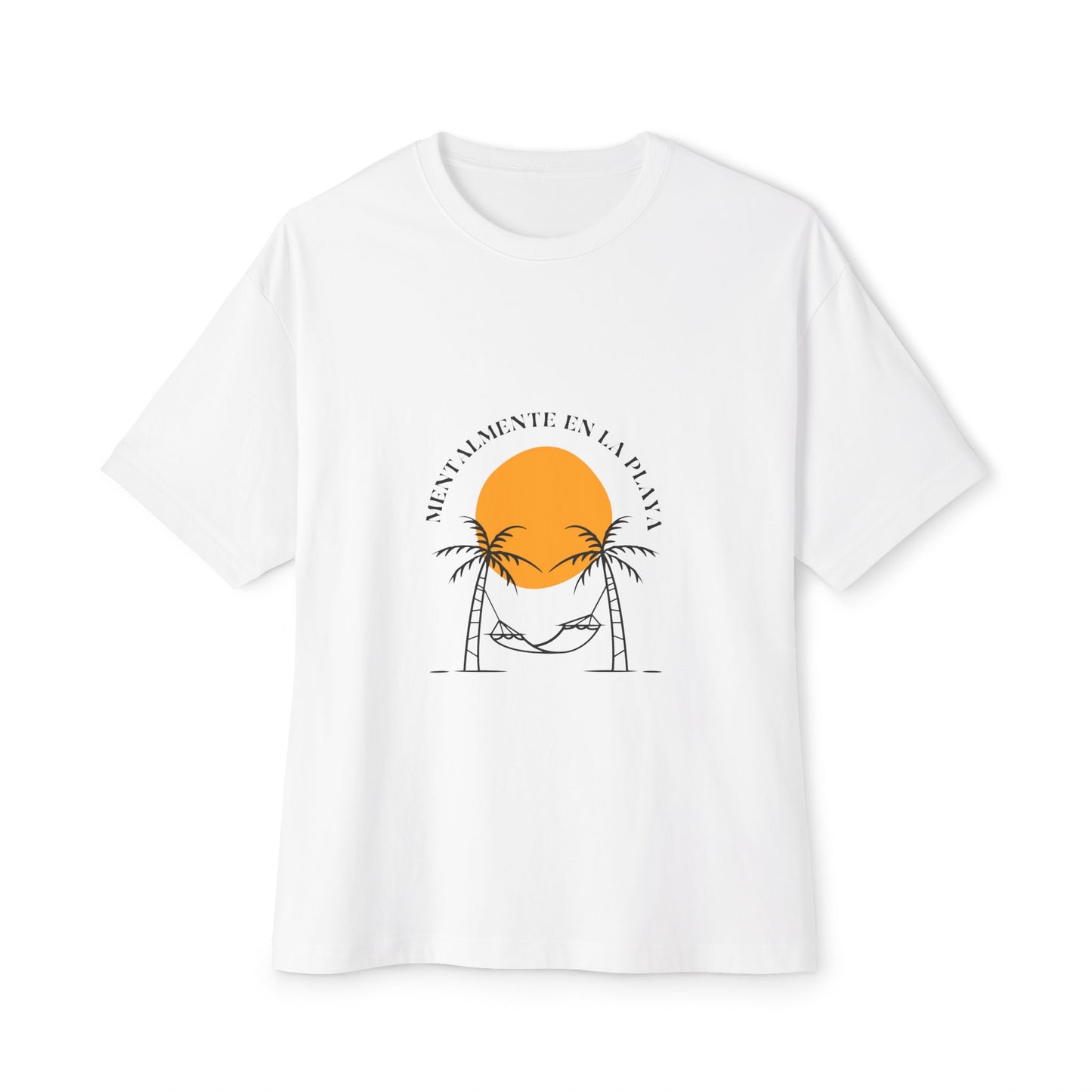 Sunset Vibes Boxy Tee, Relaxed Fit Shirt, Oversized Graphic Tee, Palm Tree Summer Shirt