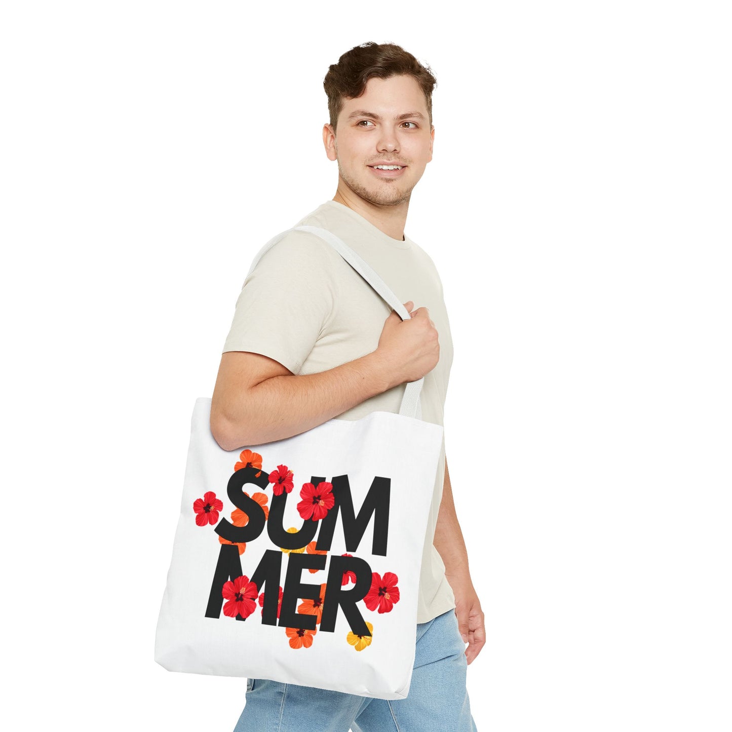 Summer Floral Tote Bag | Beach Picnic, Shopping and Travel Tote, Eco-Friendly