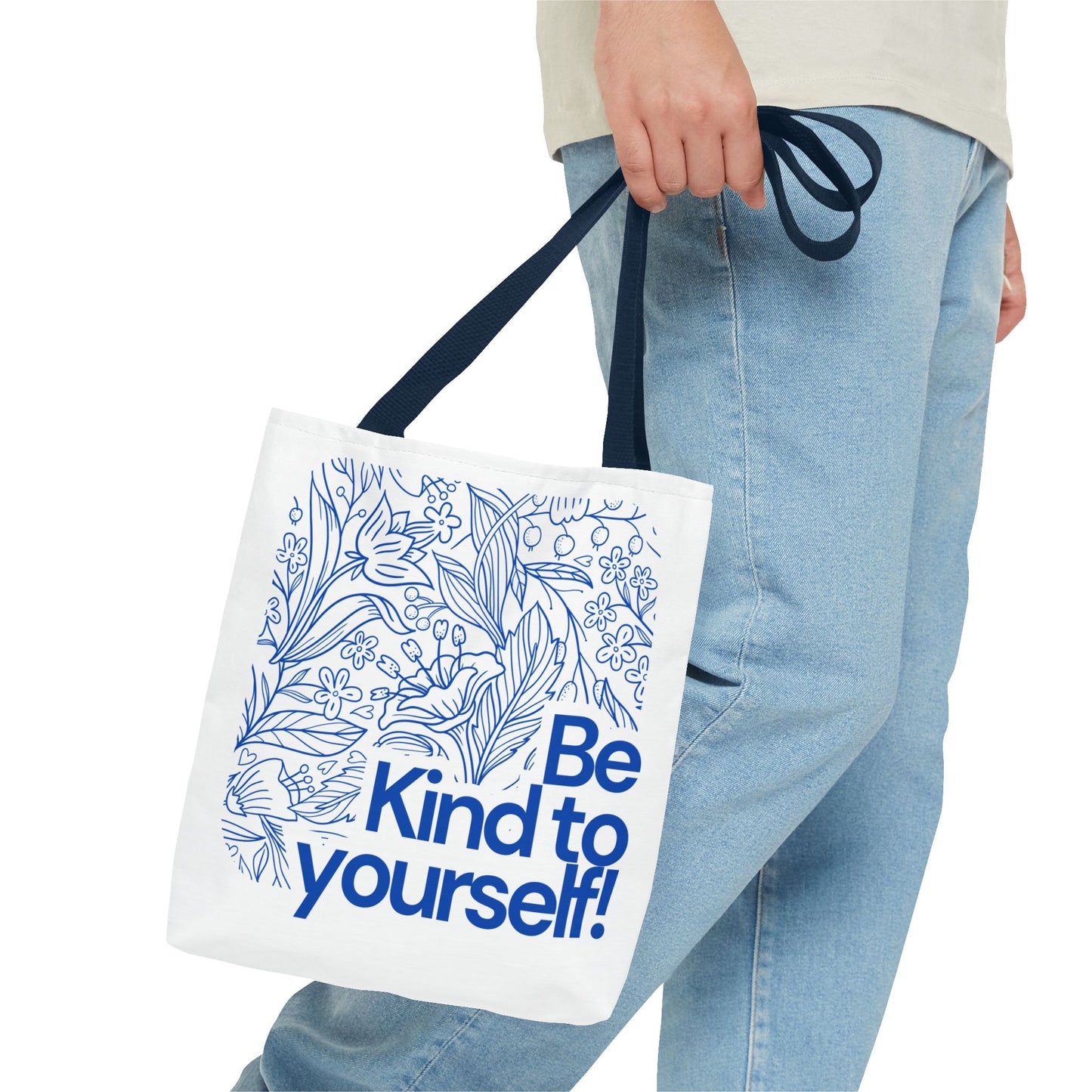 Be Kind to Yourself Tote Bag, Motivational Reusable Bag, Eco-Friendly Shopping Tote