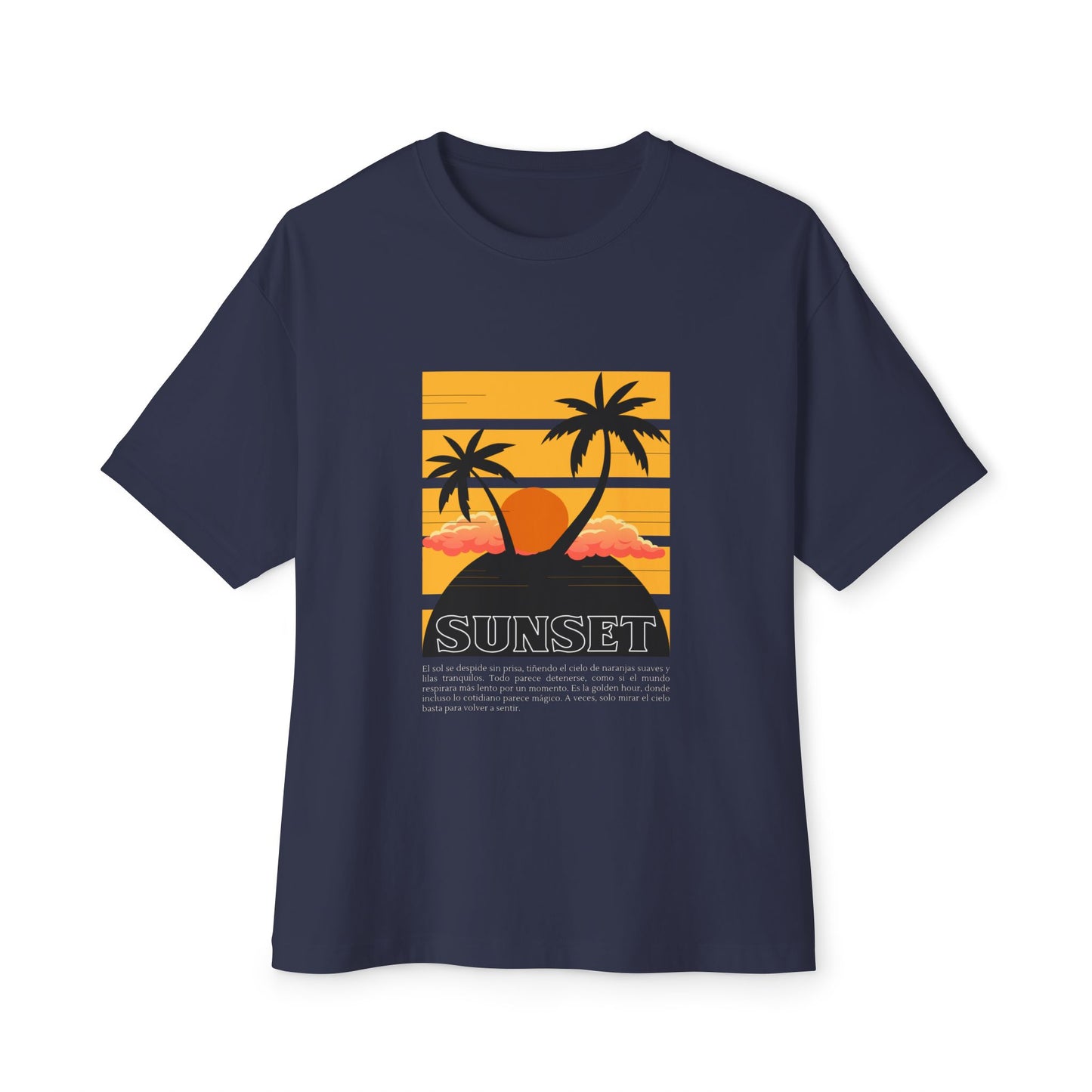 Sunset Vibes Unisex Boxy Tee | Oversized T-Shirt, Summer Style, Beach Outfit