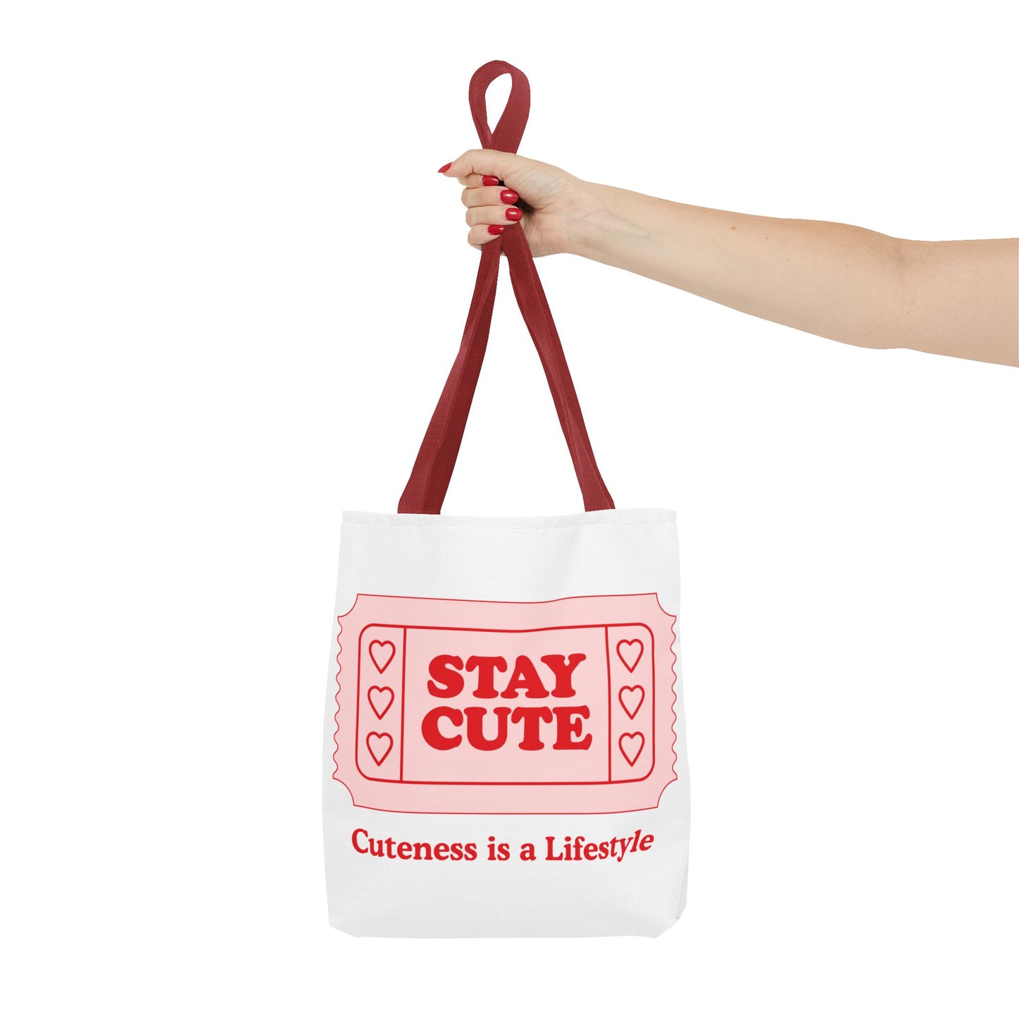 Cute Stay Cute Tote Bag, Shopping Lifestyle Cute Accessories